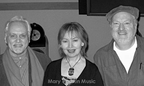 Mary Hopkin with Benny Gallagher and Graham Lyle at Abbey Road by Andy Davis