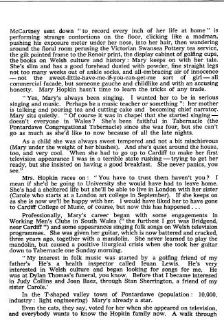 Mary Hopkin Fan Club Page 2